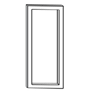60.0 Дверь средняя стекло тонированное в алюм. рамке (1шт) левая
